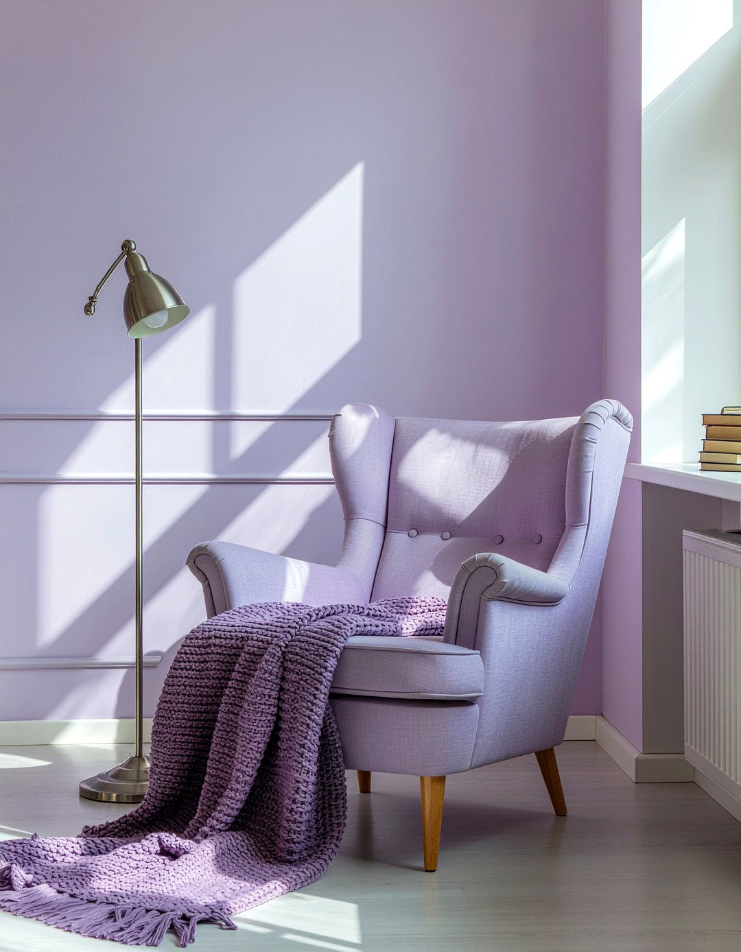 Lavender armchair - 30 lavender living room ideas