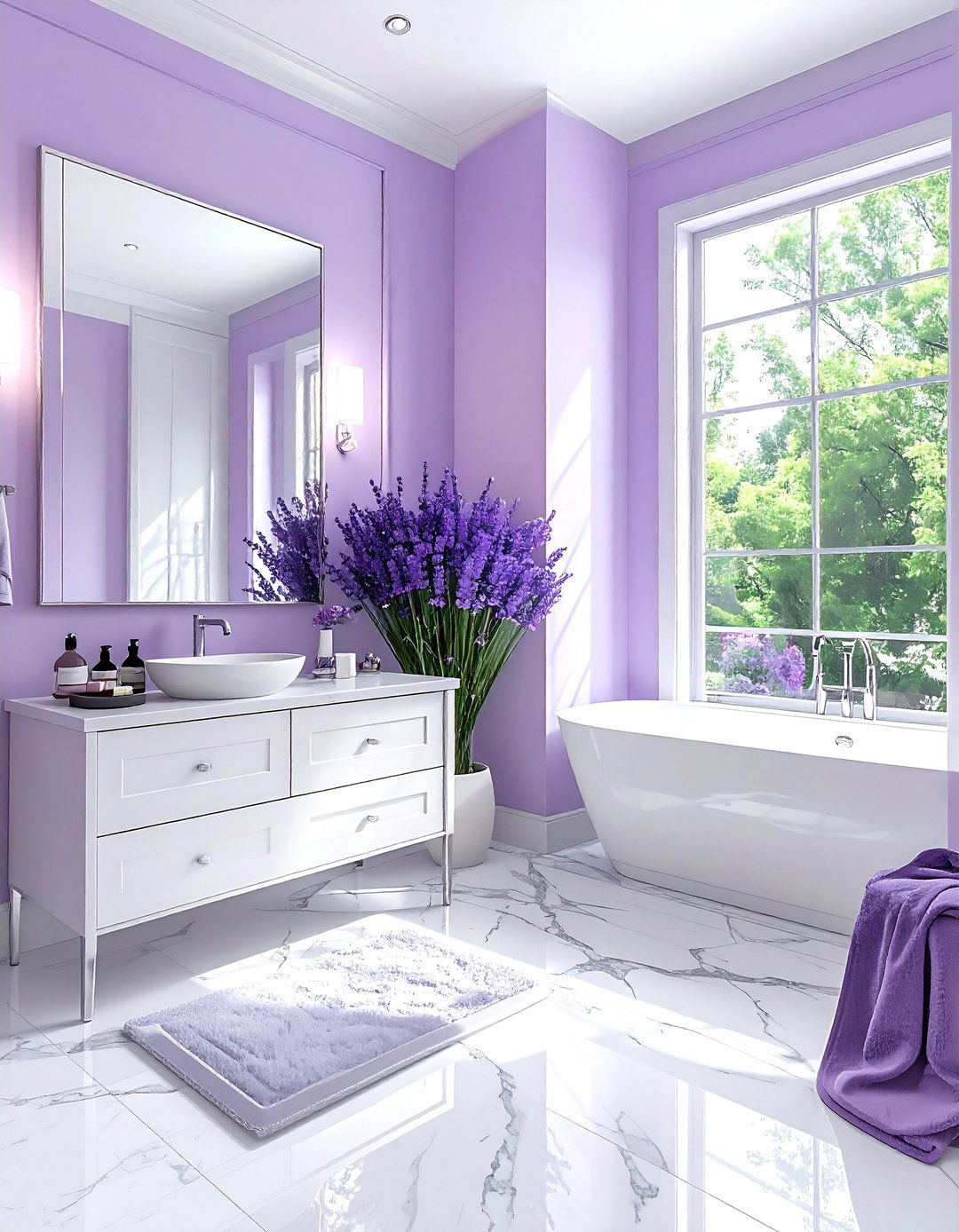 Lavender bathroom paint - 30 bathroom paint color ideas