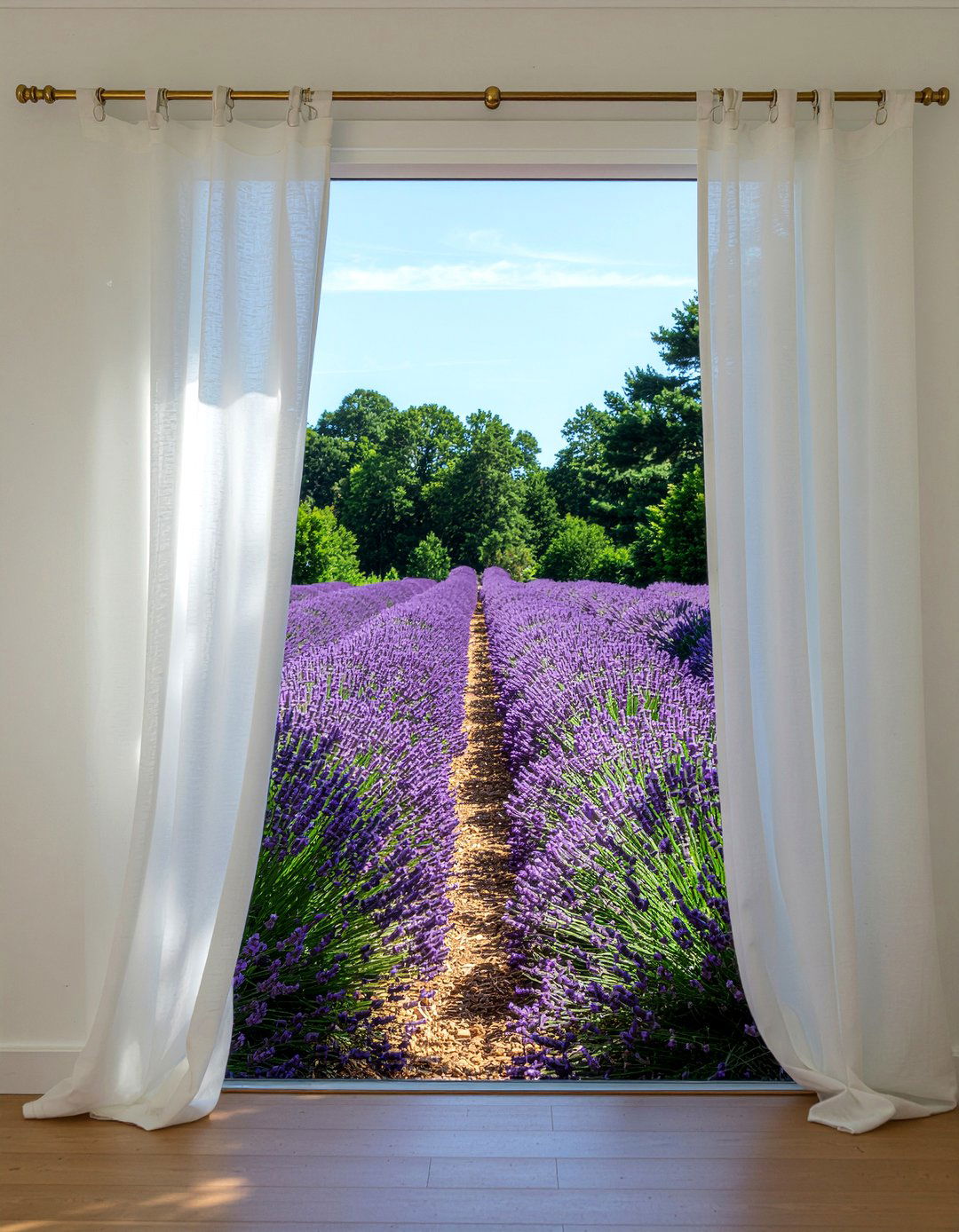 Lavender curtains - 30 lavender living room ideas