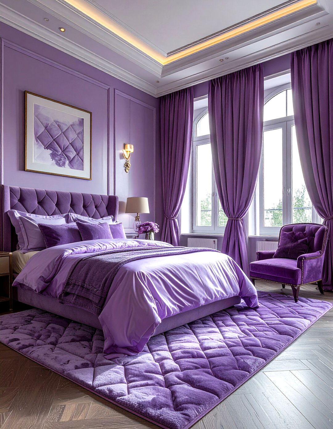 Lavender guest suite - 30 monochromatic decor ideas