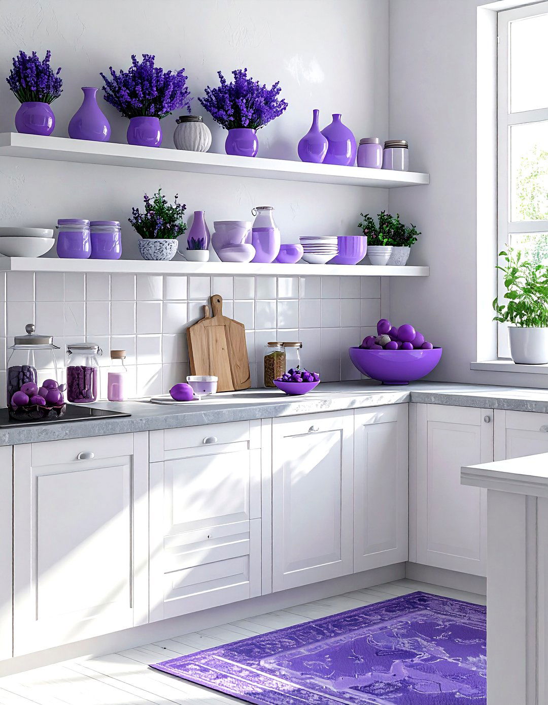 Lavender kitchen decorative items white kitchen - 30 lavender and white kitchen ideas