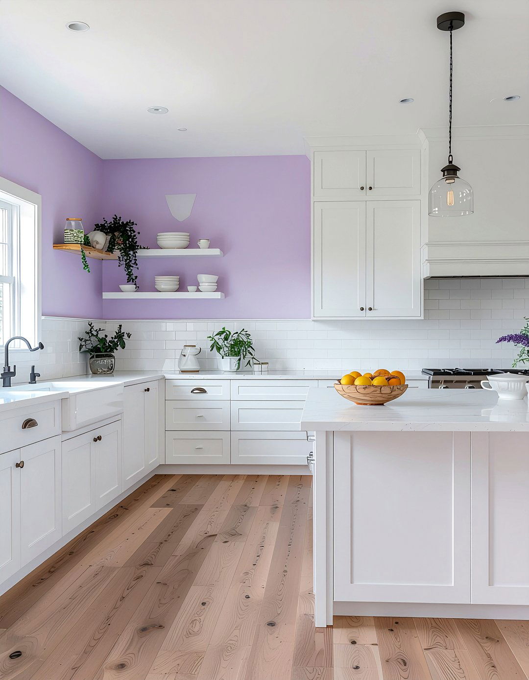Lavender kitchen walls - 30 purple kitchen ideas