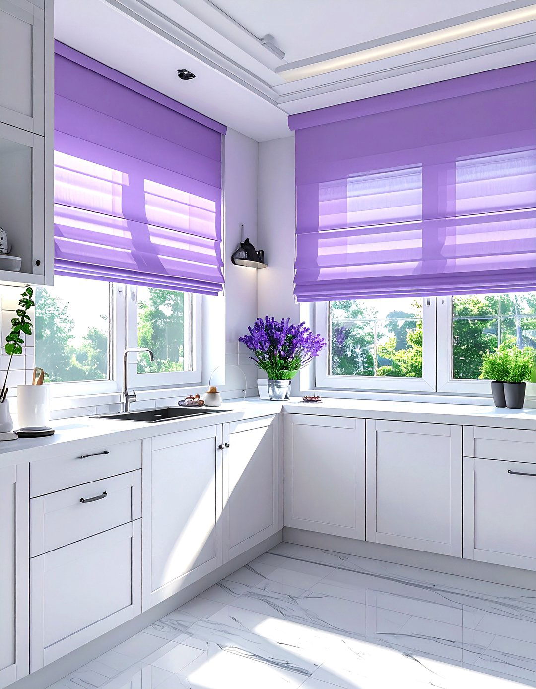 30 Beautiful Lavender and White Kitchen Ideas for Home