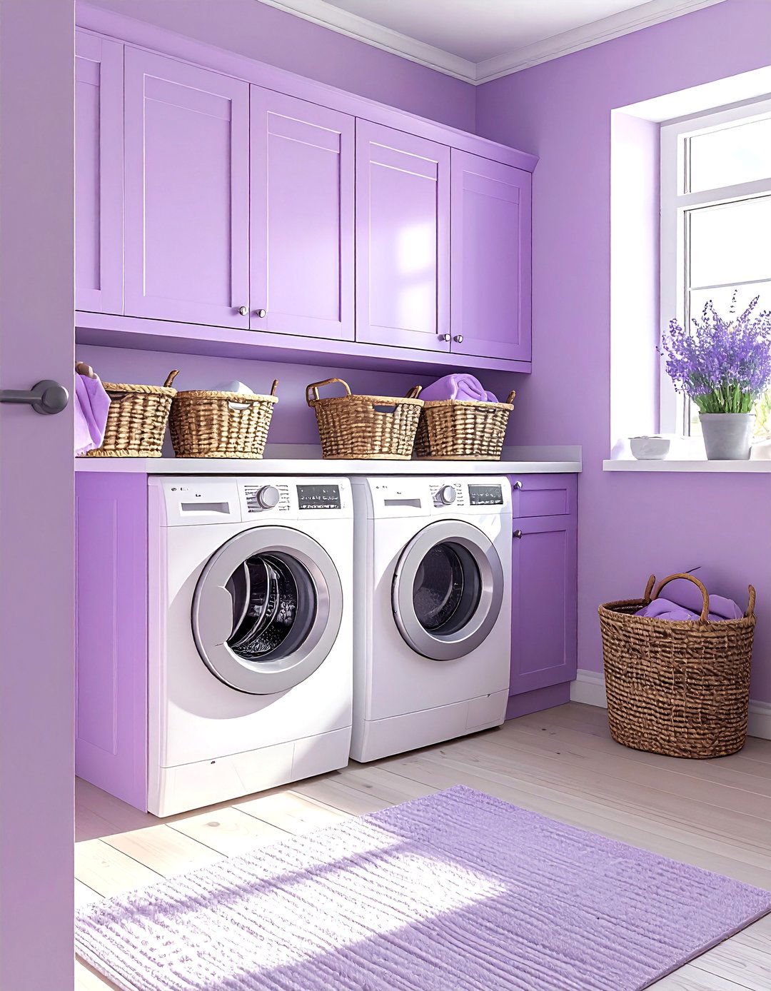 Lavender laundry room - 30 purple decor ideas