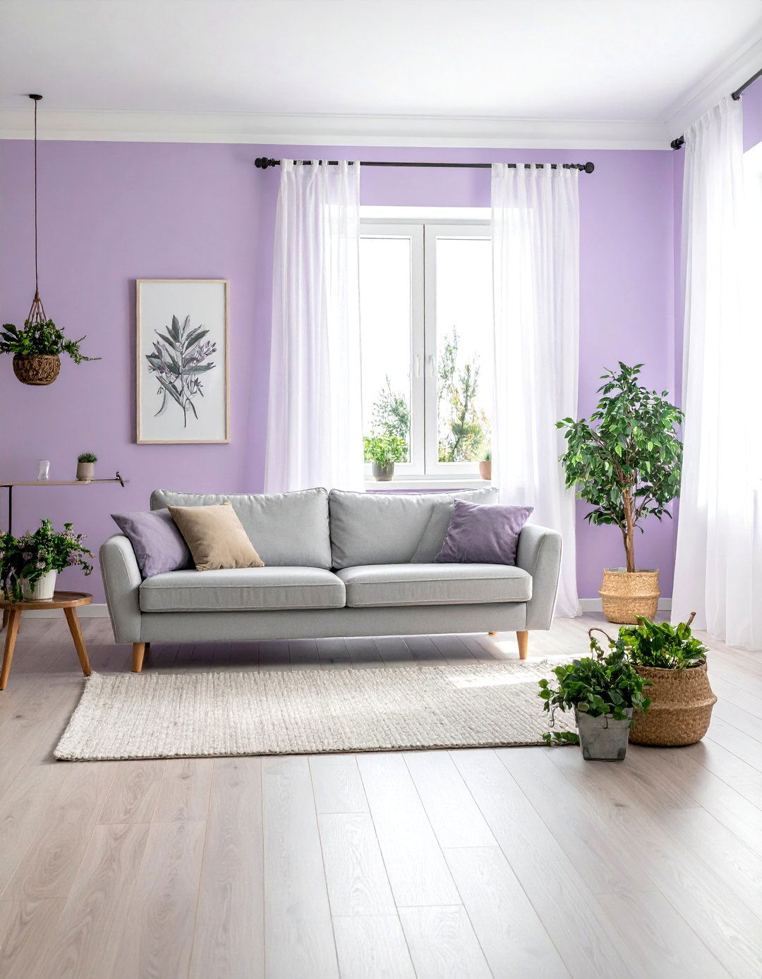 Lavender living room - 30 purple living room ideas