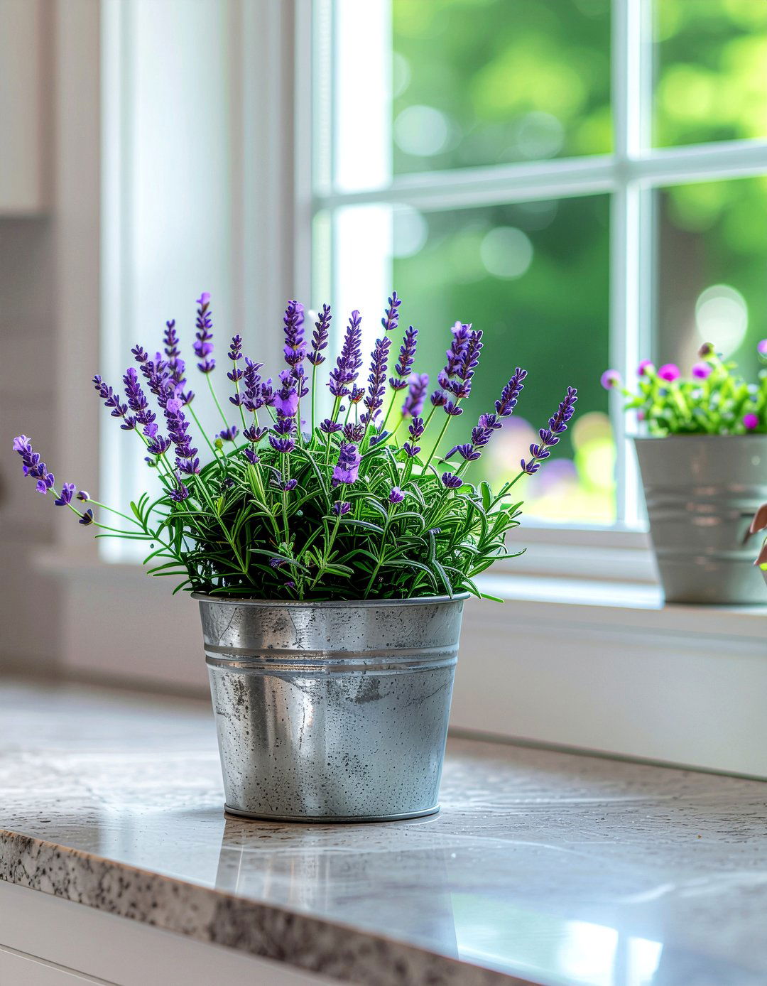Lavender plant for kitchen window - 30 kitchen potted plant ideas
