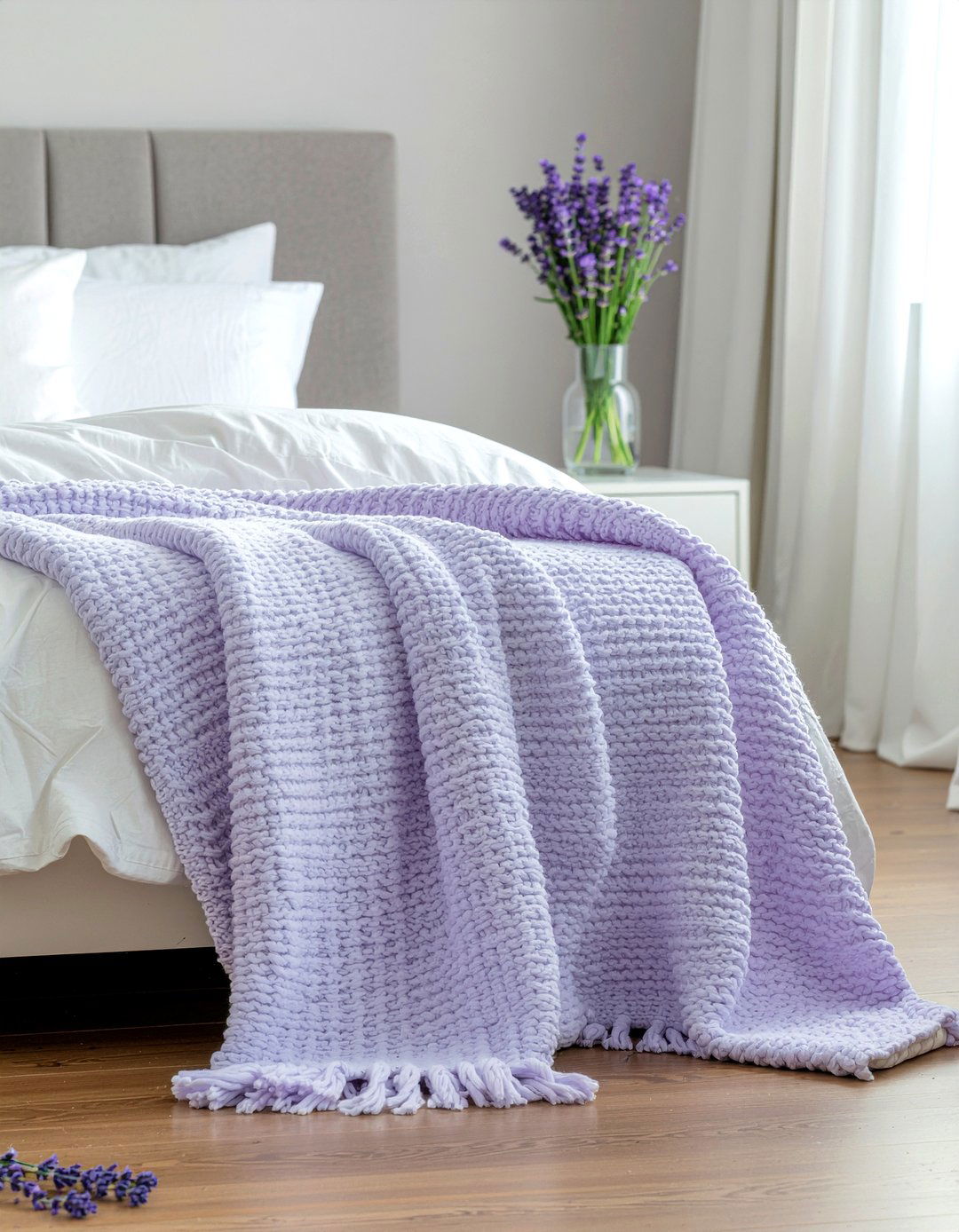 Lavender soft cotton throw - 30 bedroom cotton blankets