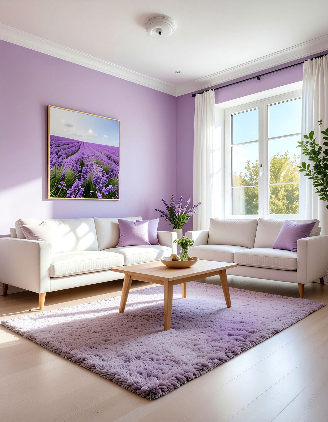 30 Elegant Lavender Living Room Ideas for a Calming Retreat