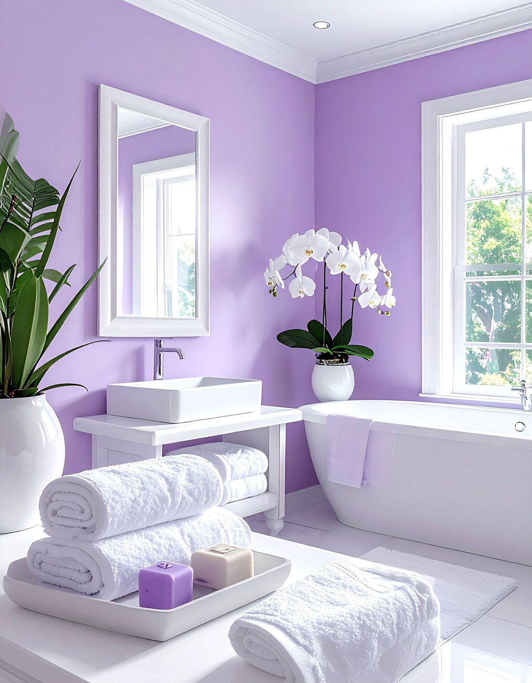 Lavender white guest bathroom - 30 lavender and white bathroom ideas