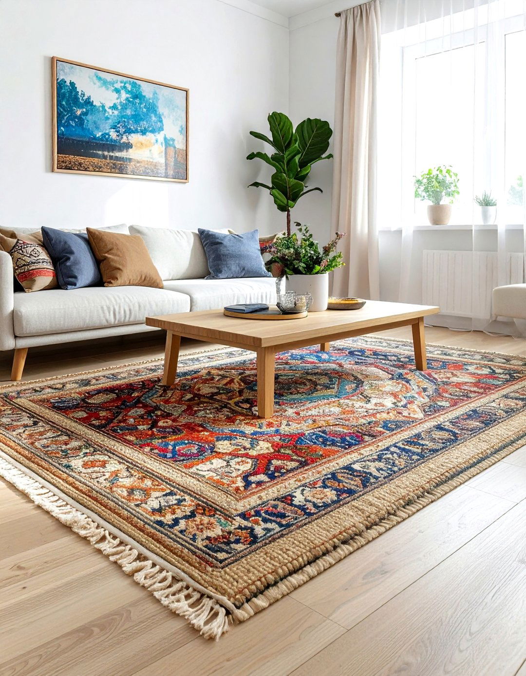 Layered Area Rug - 30 home decorating ideas