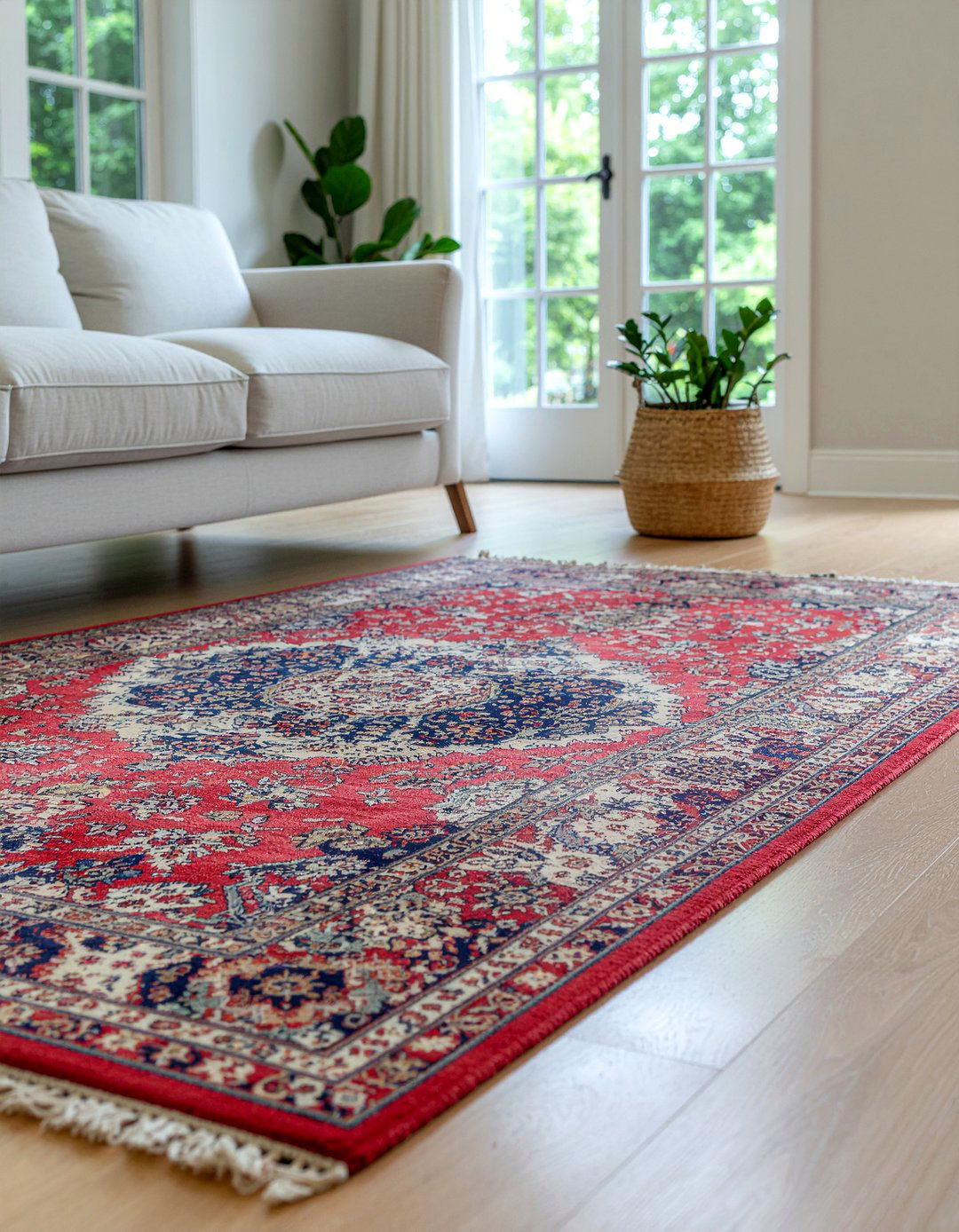 Layered Area Rugs - 30 grand living room ideas