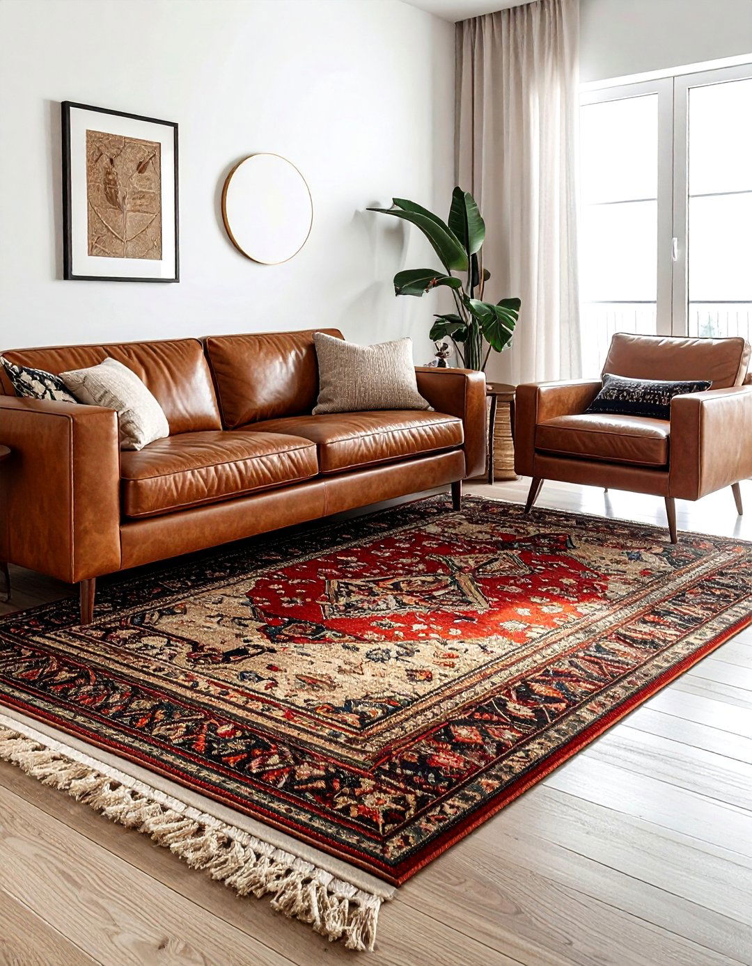Layered Area Rugs - 30 affordable living room ideas