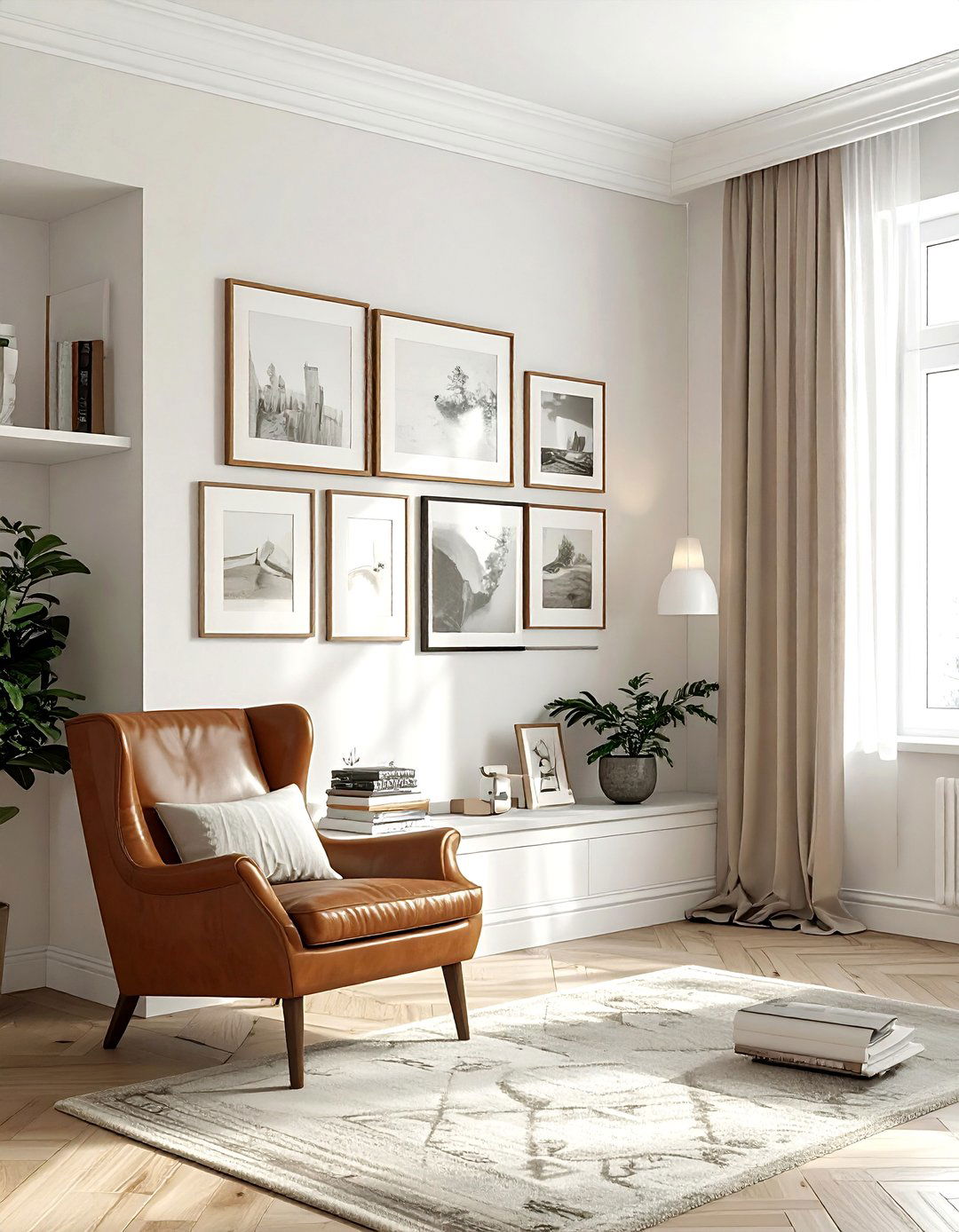 Layered Artwork On Picture Rail - 30 picture rail ideas