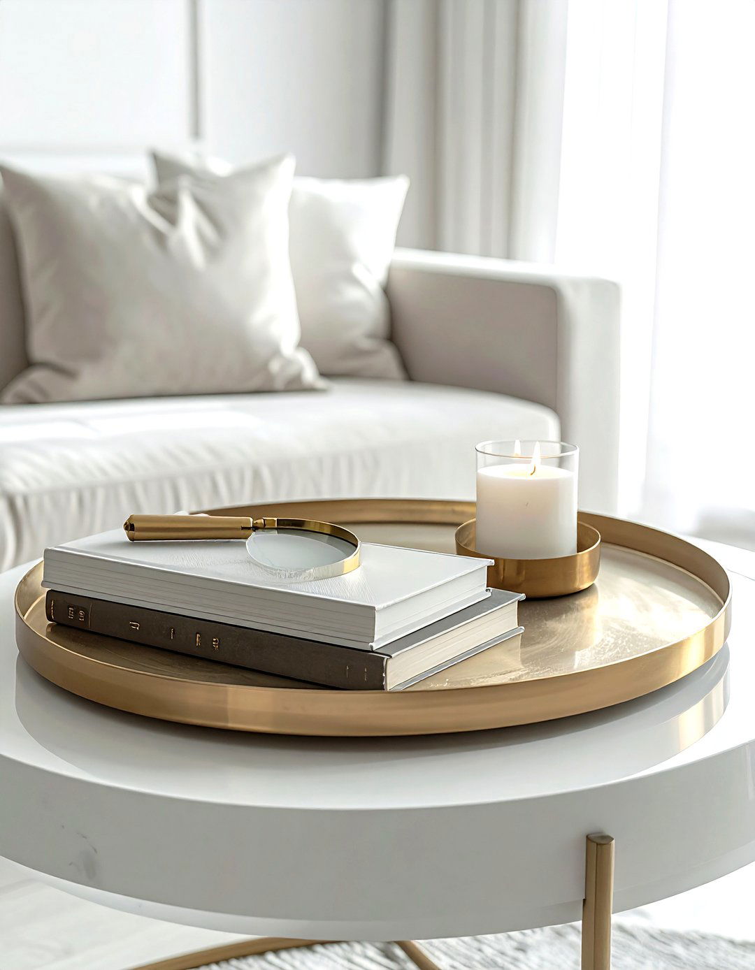 Layered Coffee Table Tray - 30 coffee table tray styling ideas