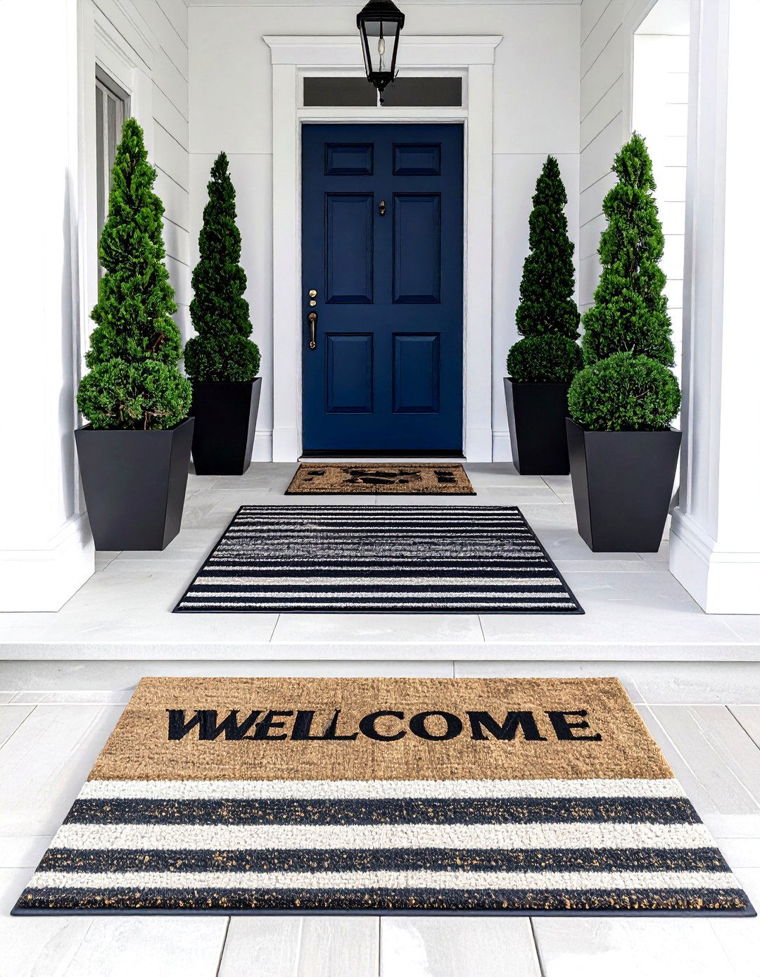 Layered Door Mats - 30 welcoming decor ideas