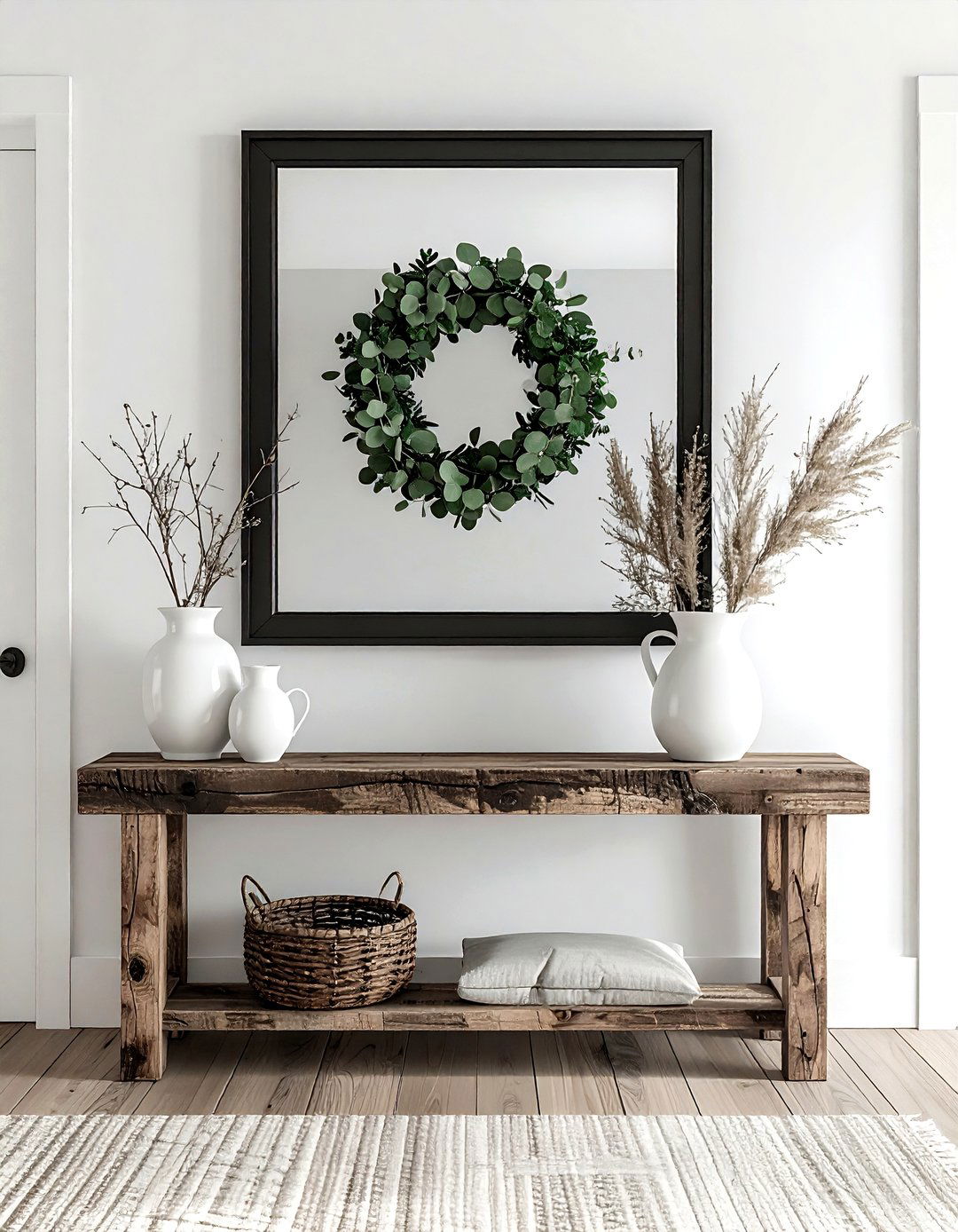 Layered Farmhouse Entryway - 30 layered decor ideas