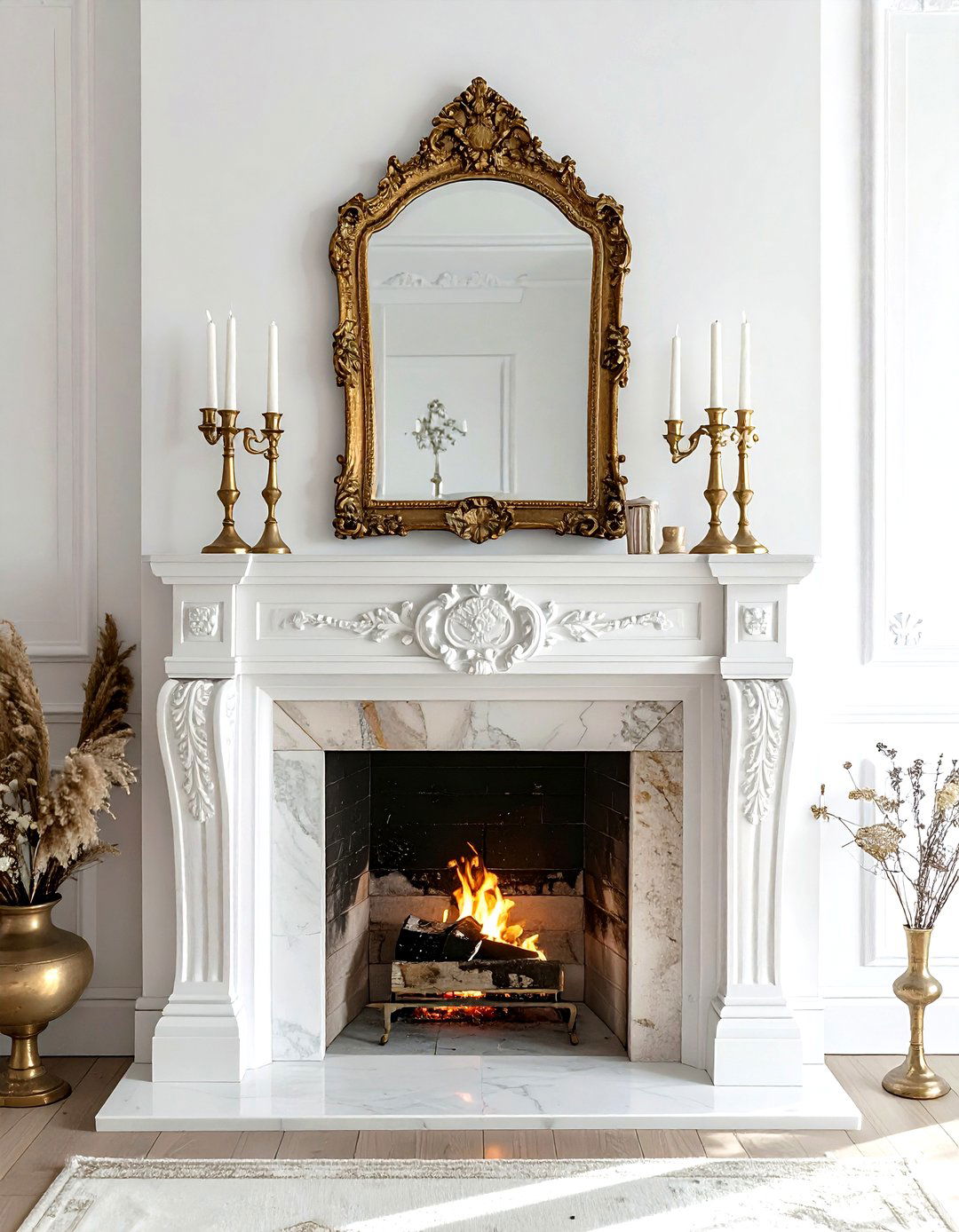 Layered Fireplace - 30 collected decor ideas