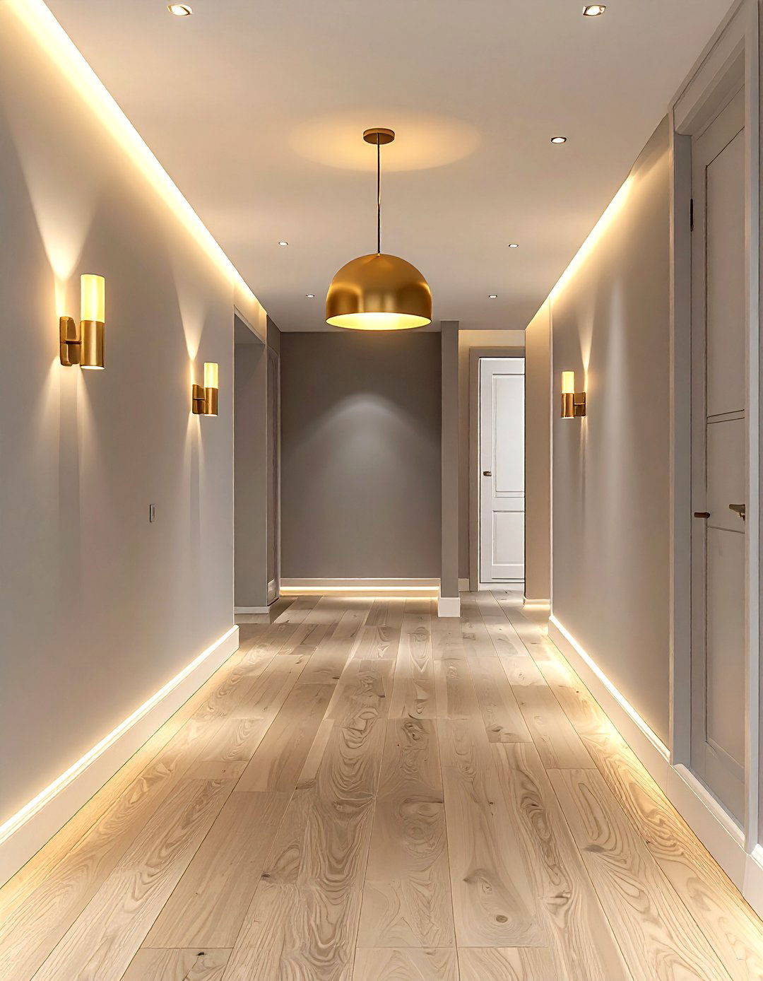 Layered Hallway Lighting - 30 living room hallway ideas