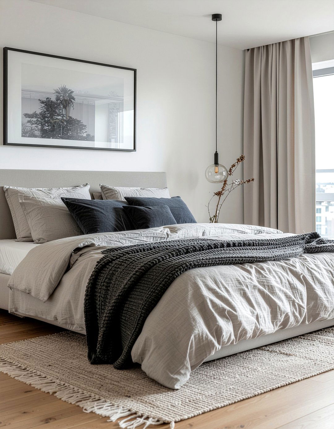 Layered Linen Bedding - 30 linen living room ideas