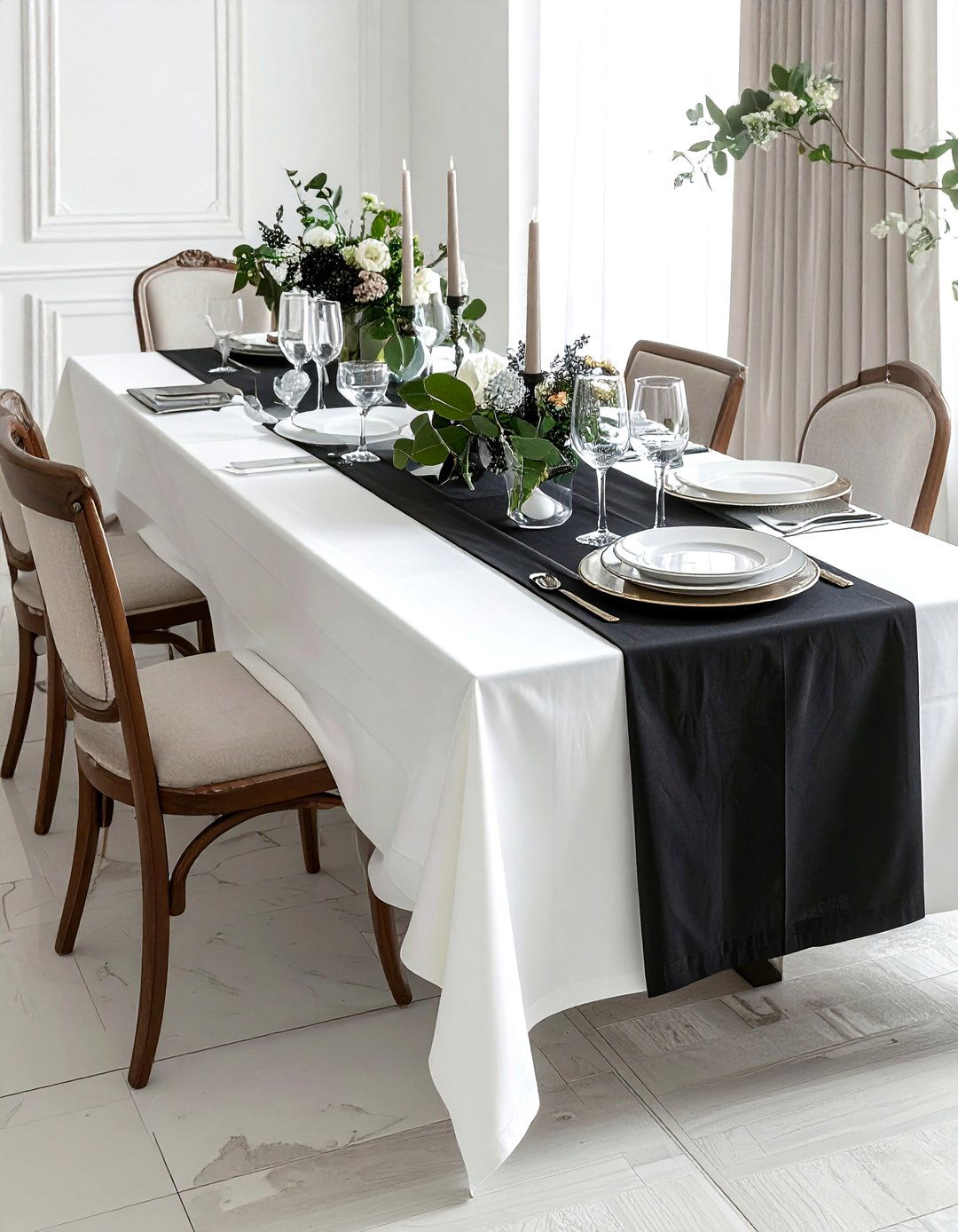 Layered Linen Table Linens - 30 linen dining room ideas