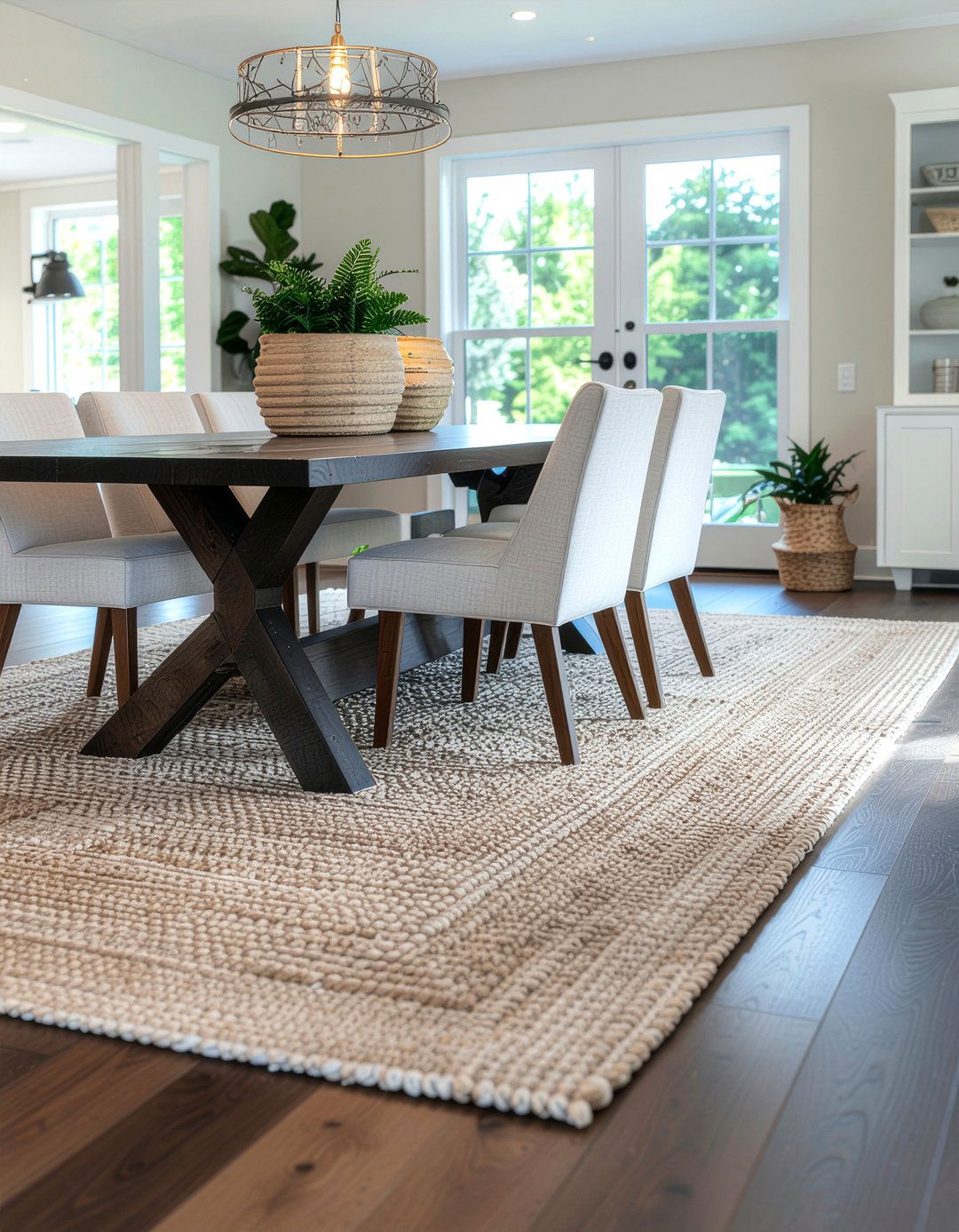 Layered Neutral Rug Dining Room - 30 neutral rug dining room ideas