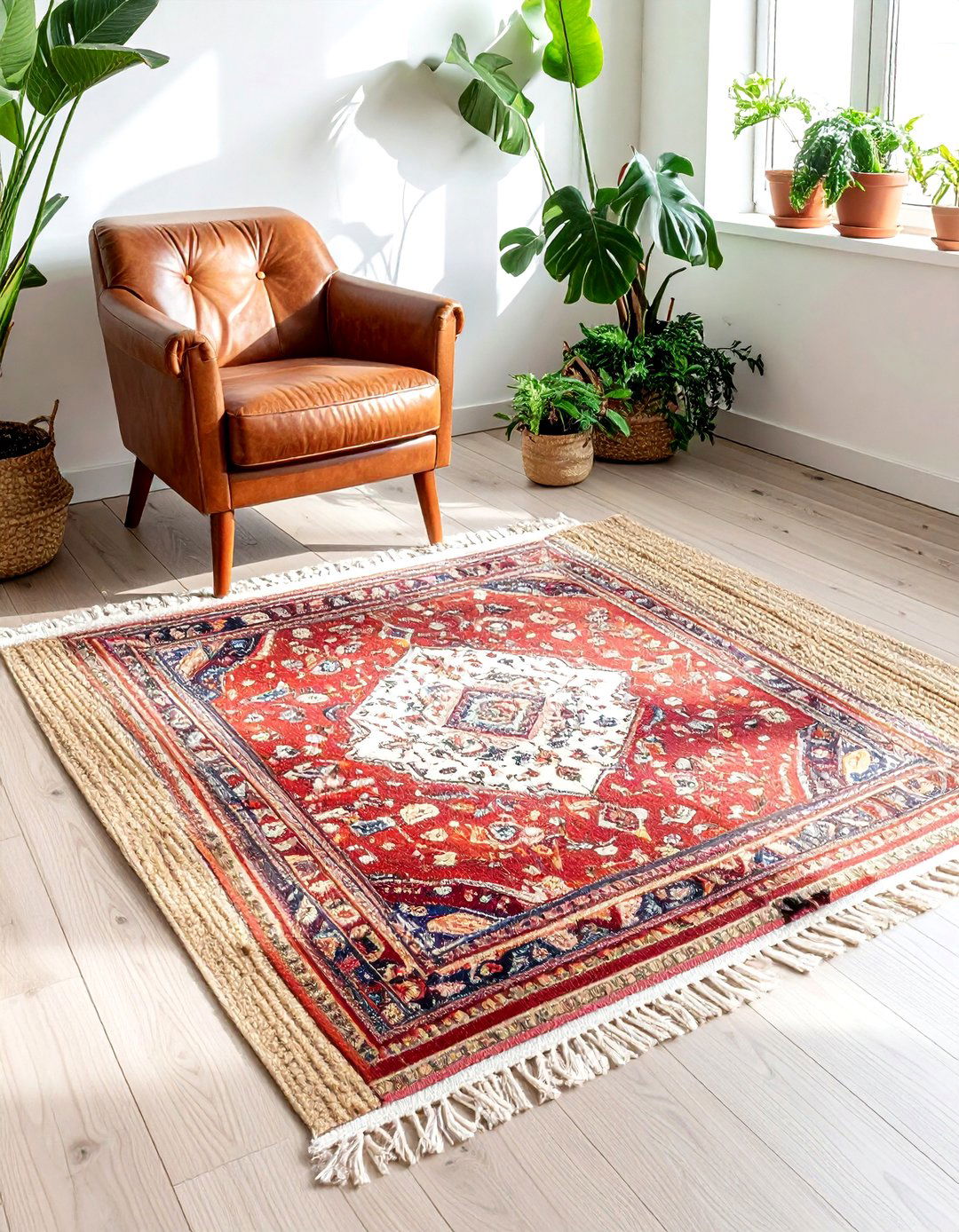 Layered Oriental Rug Over Jute - 30 oriental rug ideas