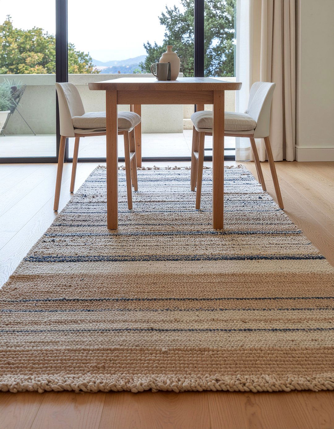 Layered Rug - 30 romantic dining room ideas