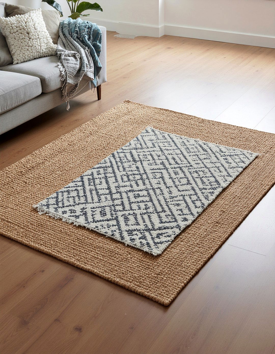 Layered Rug Decor - 30 living room styling ideas