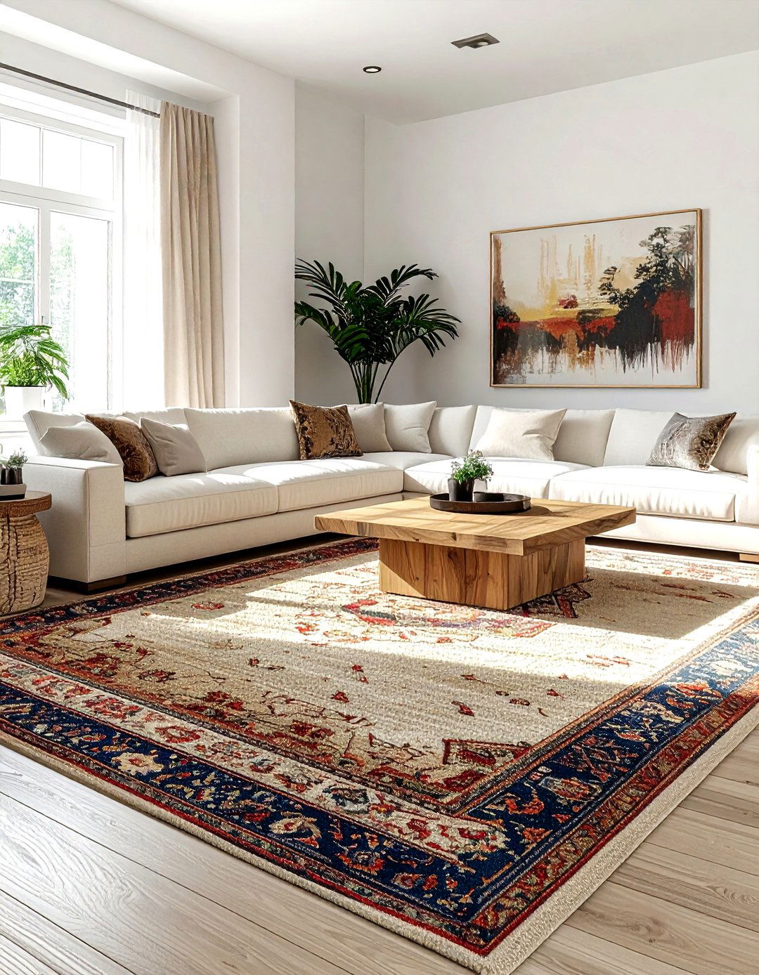 Layered Rug Living Room - 30 layered decor ideas