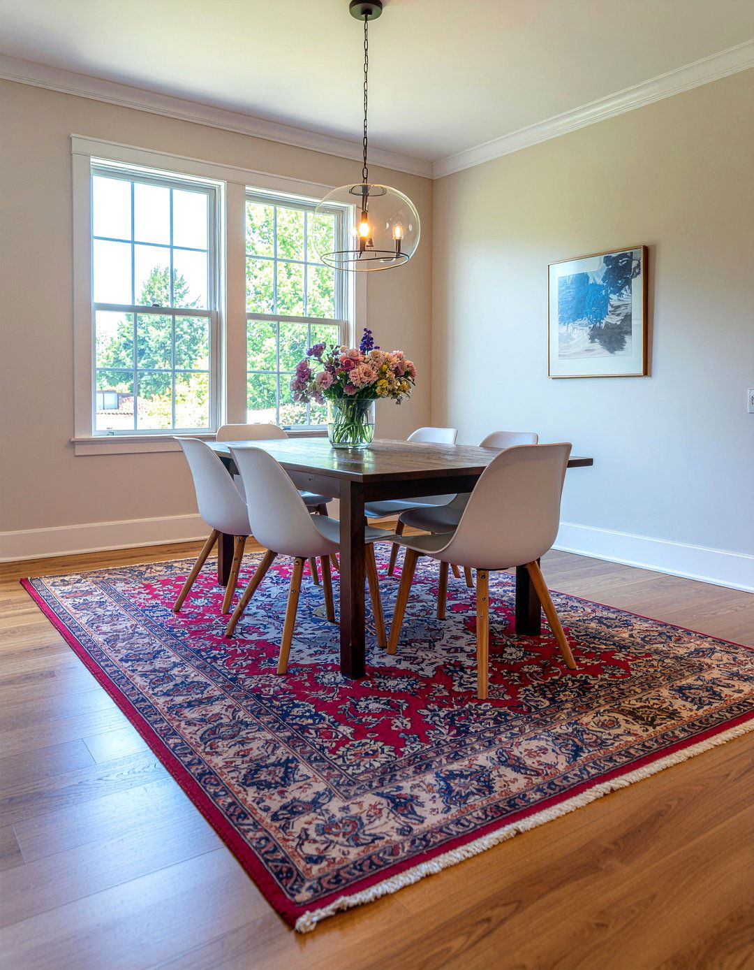 Layered Rug Look - 30 budget dining room ideas
