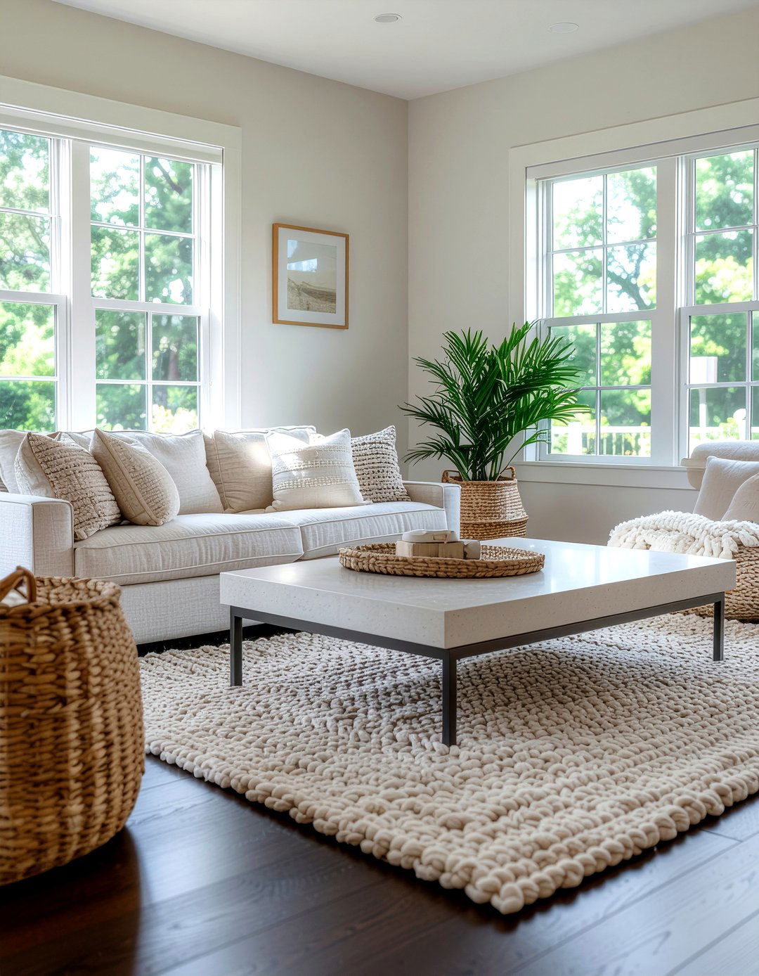 Layered Texture Living Room - 30 magazine living room ideas