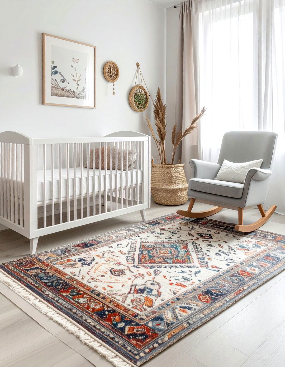 Layered Turkish rug nursery - 30 Turkish rug ideas