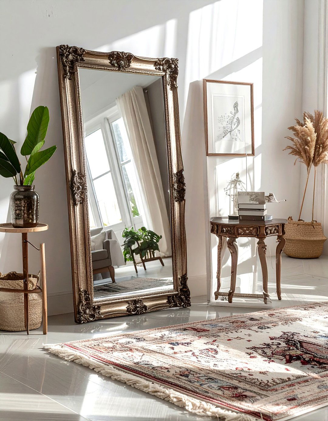 Layered Wall Mirror Display - 30 mirror wall decor ideas