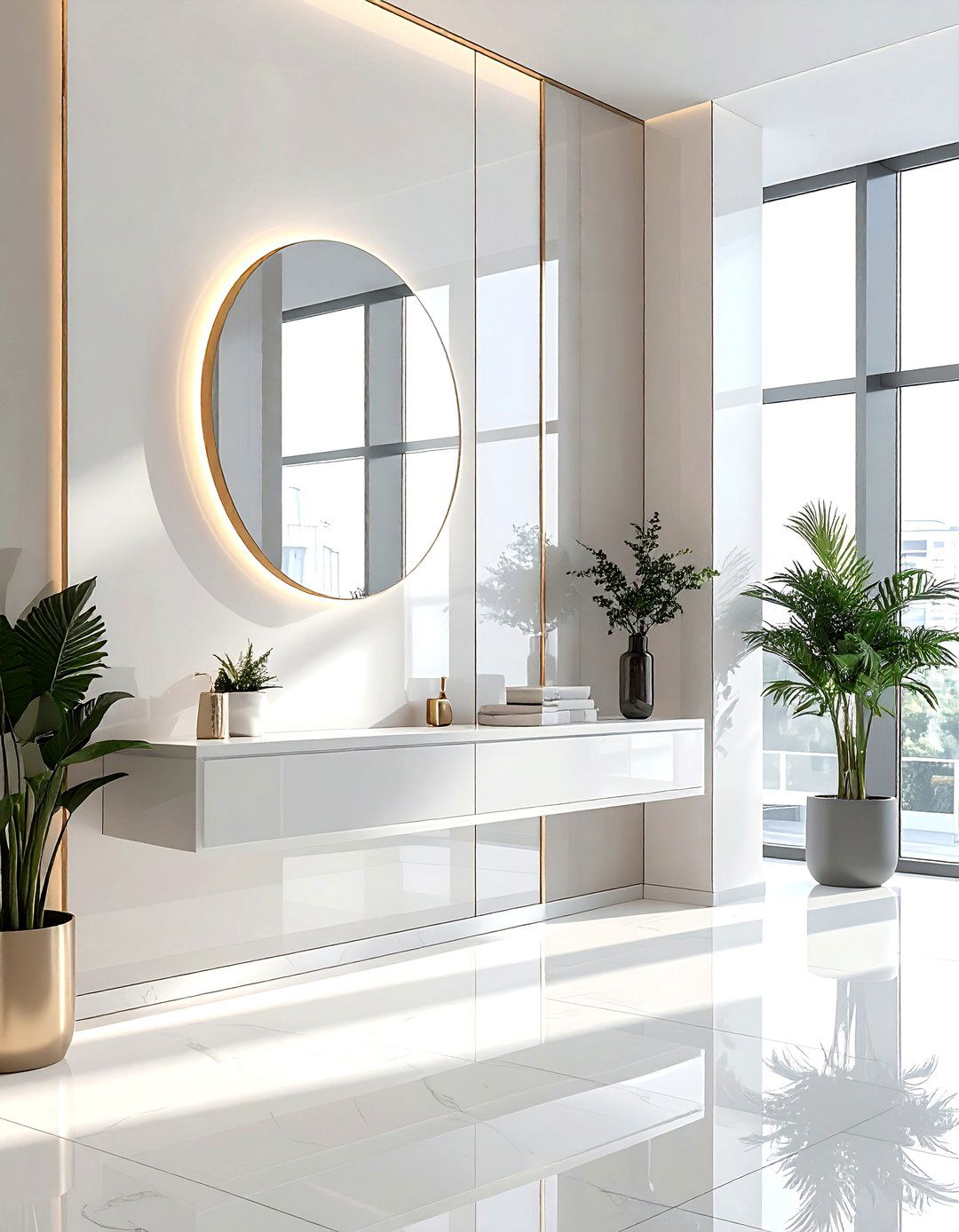 Layered Wall Mirrors - 30 round mirror ideas