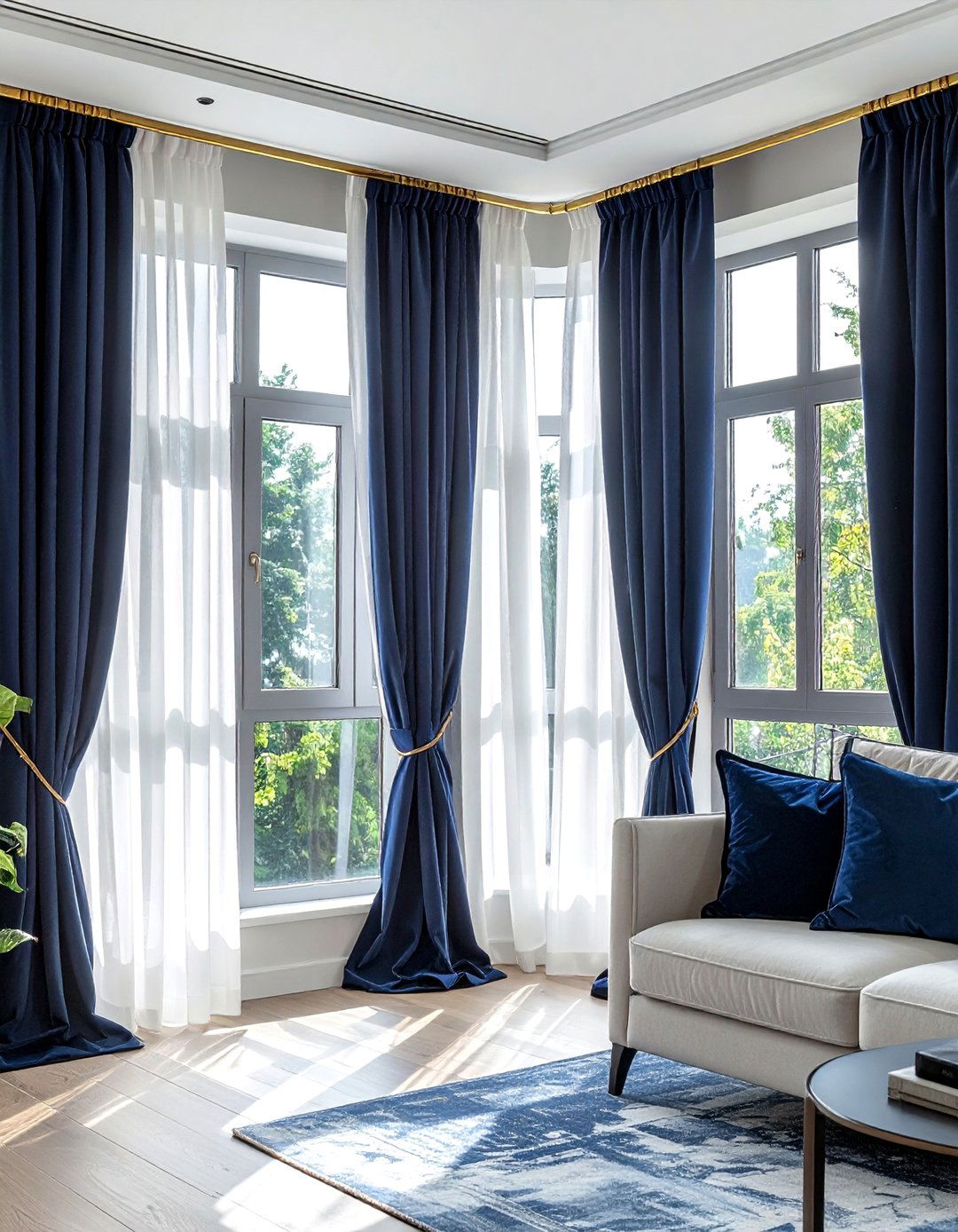 Layered Window Treatments - 30 rich decor ideas