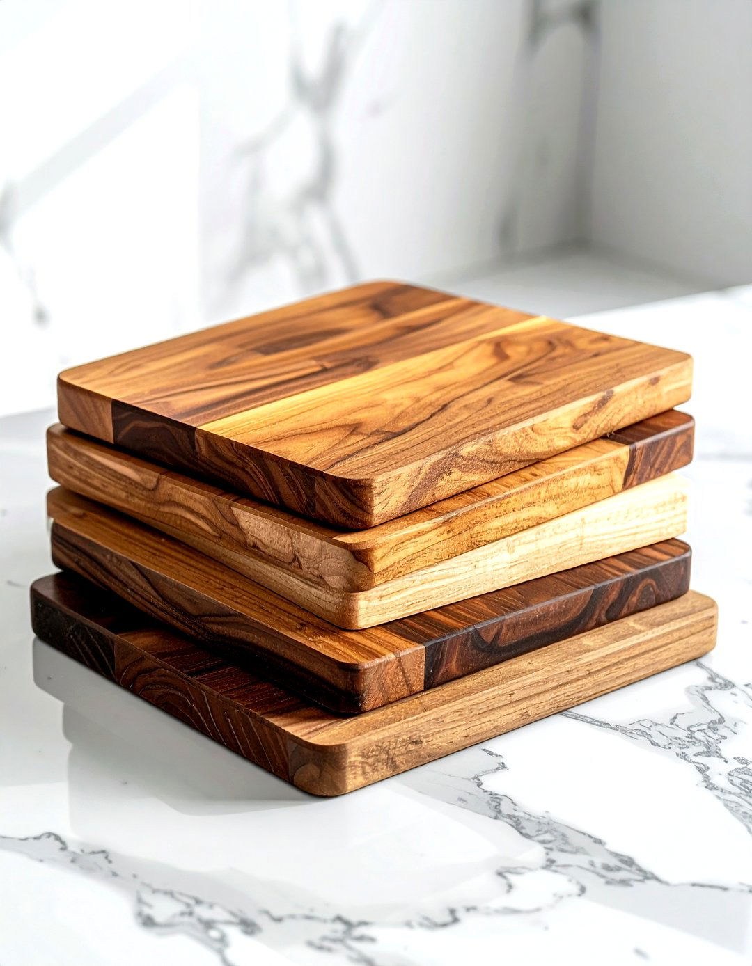 Layered Wood Cutting Boards - 30 kitchen cutting board display ideas