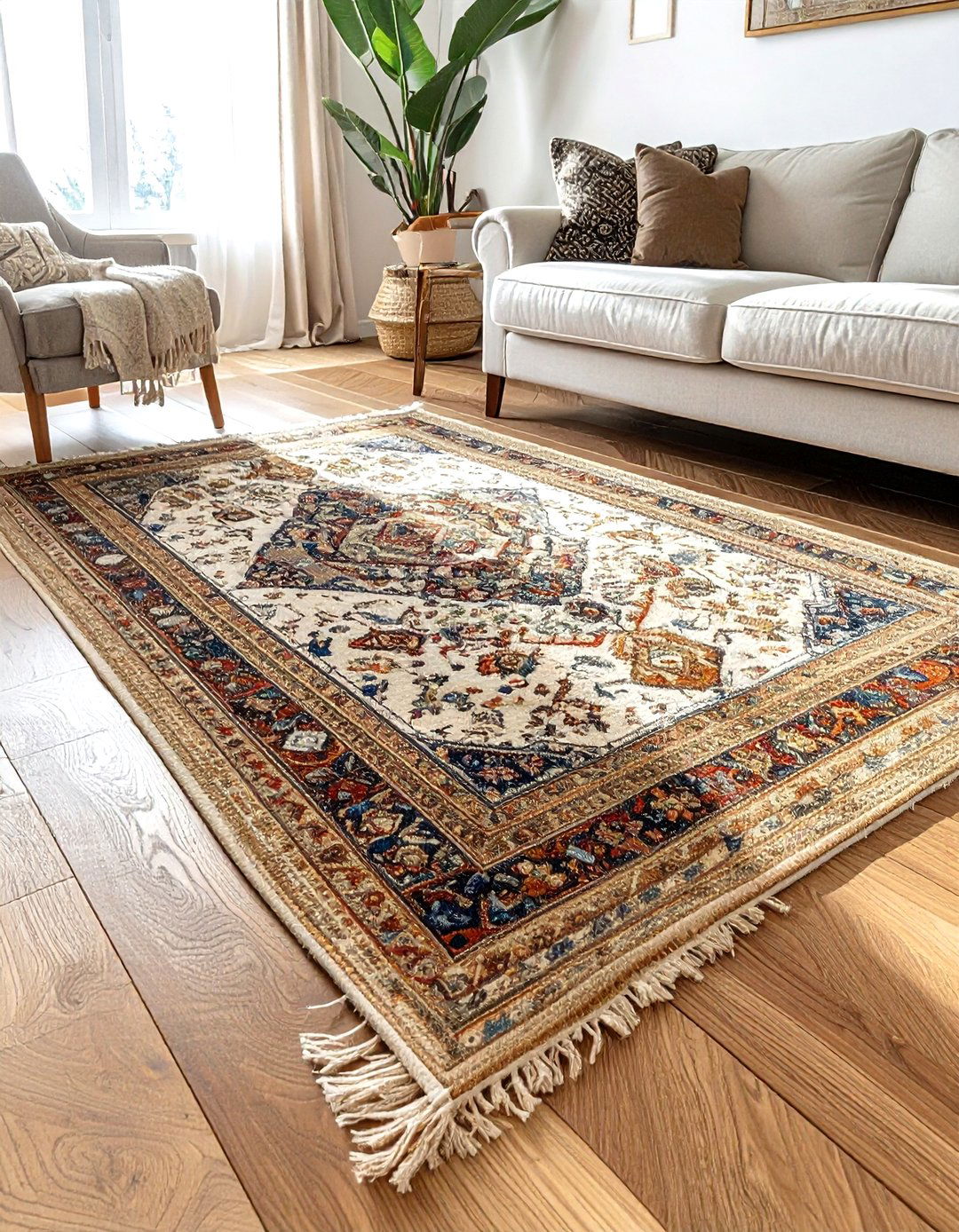 Layered area rug - 30 decor finishing touch ideas