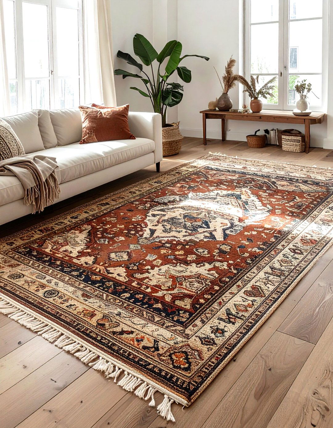 Layered area rugs - 30 easy decor update ideas