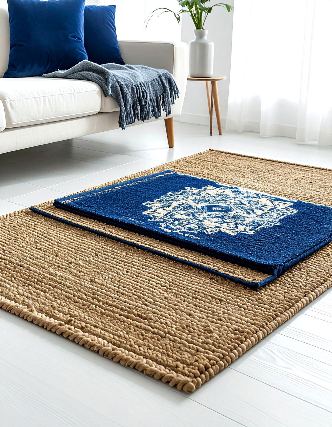Layered area rugs - 30 Real Simple decor ideas
