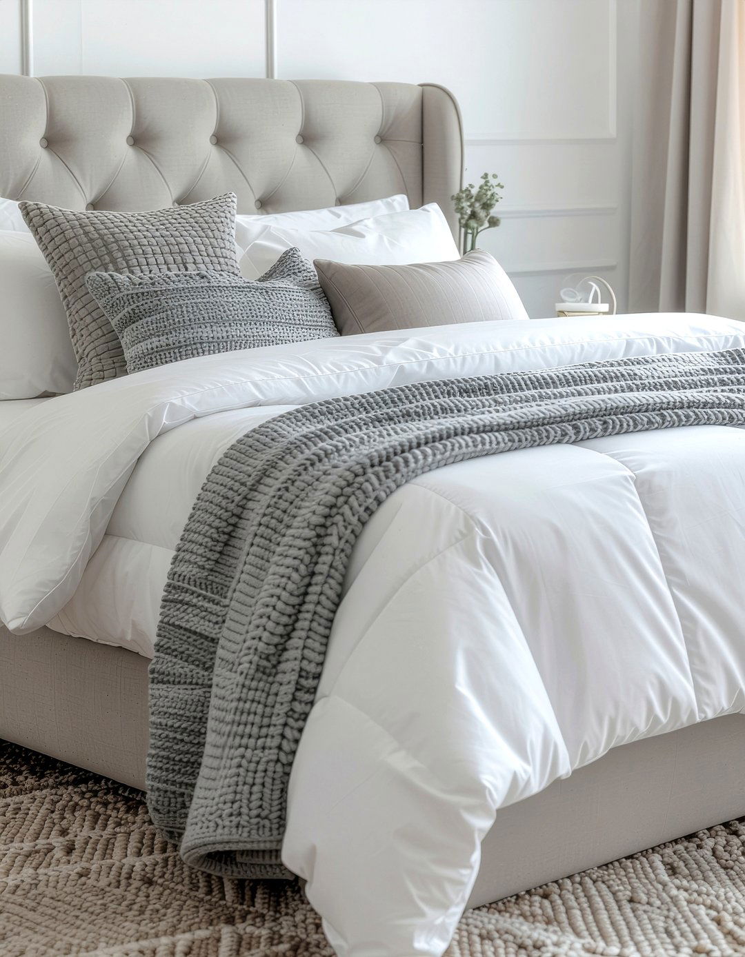 Layered bedding - 30 bedroom on a budget ideas