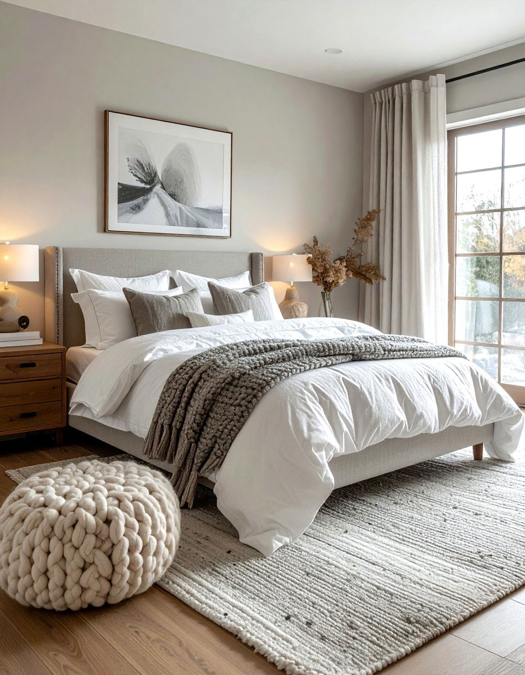 Layered bedroom bedding - 30 new homeowner decor ideas