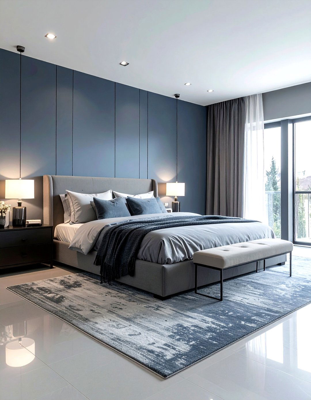 Layered grey shades bedroom - 30 minimalist grey bedroom ideas