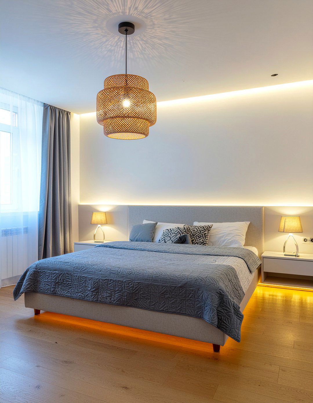 Layered lighting - 30 wellness bedroom ideas