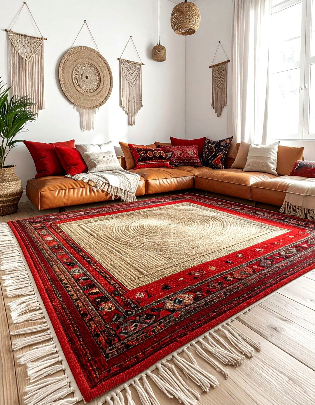 Layered rug bohemian sitting area - 30 maximalist decor ideas