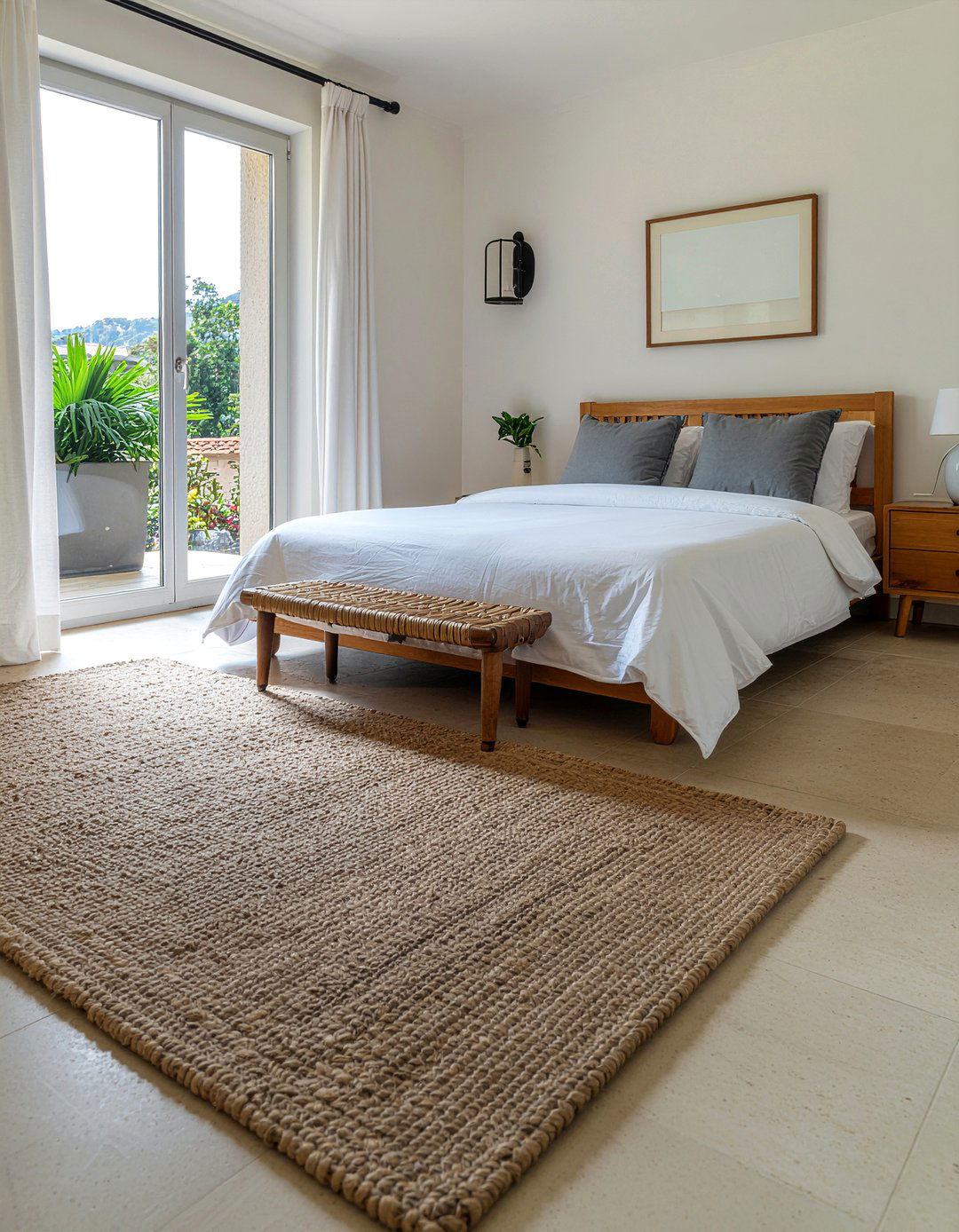 Layered rug textures - 30 Italian bedroom ideas