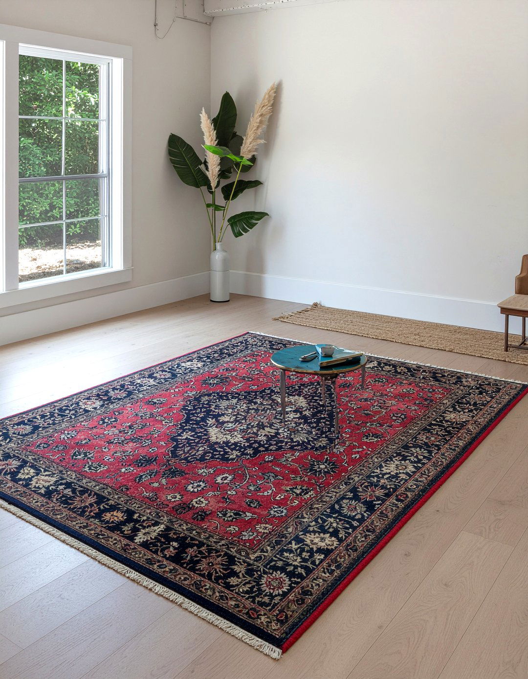 Layered rugs - 30 small living room ideas