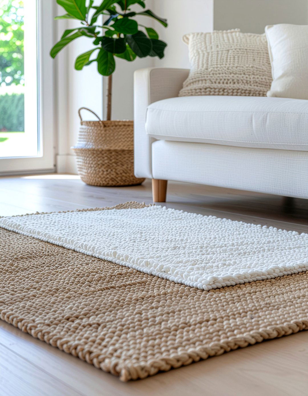 Layered rugs - 30 Norwegian living room ideas