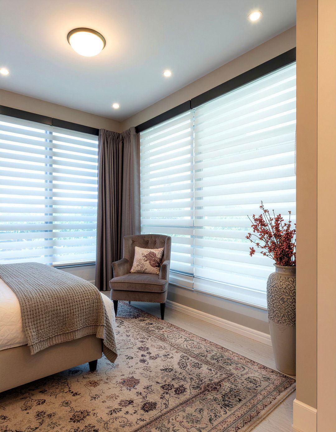 Layered vertical blinds - 30 bedroom vertical blinds