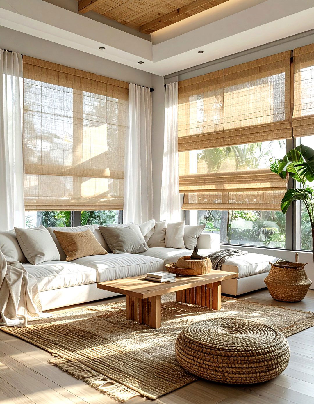 Layered window treatments - 30 living room window treatments