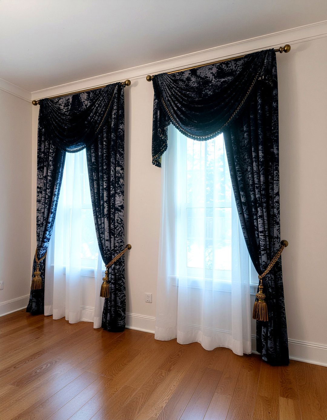 Layered window treatments - 30 maximalist living room ideas